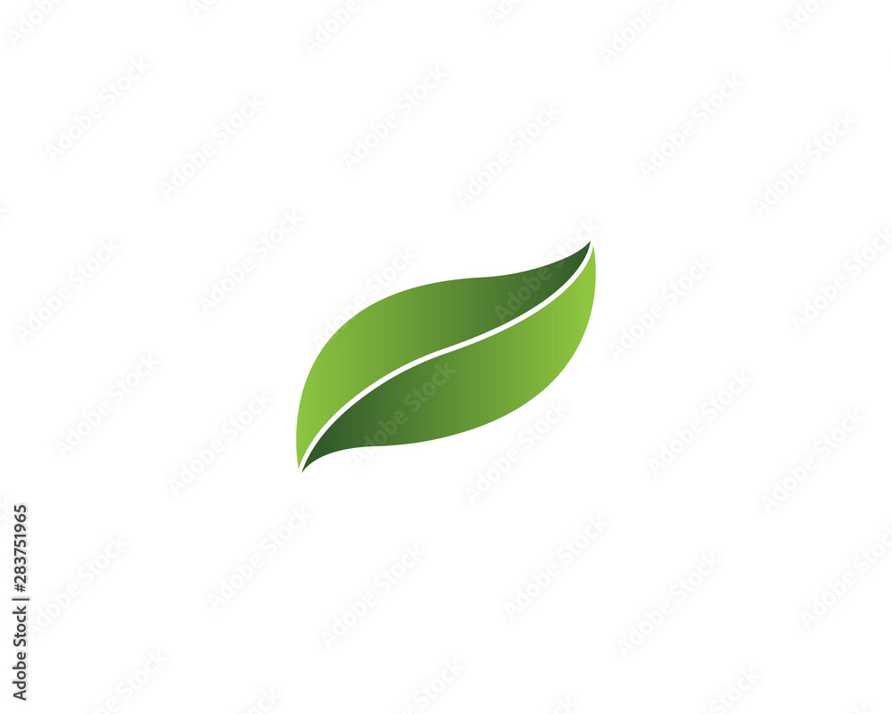 Vector leaves green nature logo template symbol