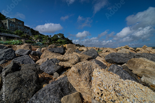 Rocky beach at Pett Level, East Sussex