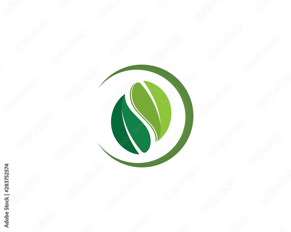 Vector leaves green nature logo template symbol Vector leaves green nature logo template symbol