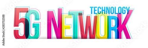 5G Network technology. 5G Speed new wireless internet wifi connection banner.