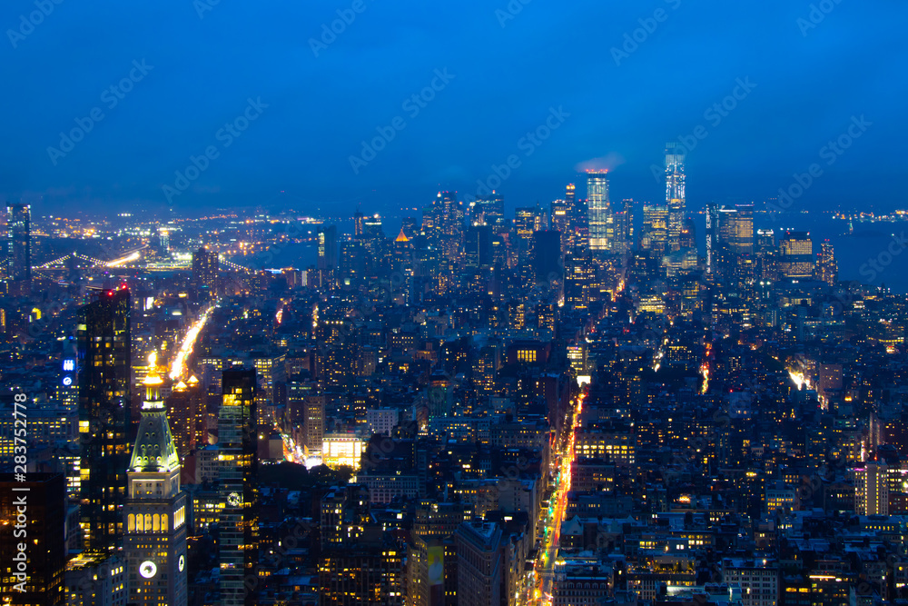 NYC night sky in New York, the US NYC night sky in New York, the US