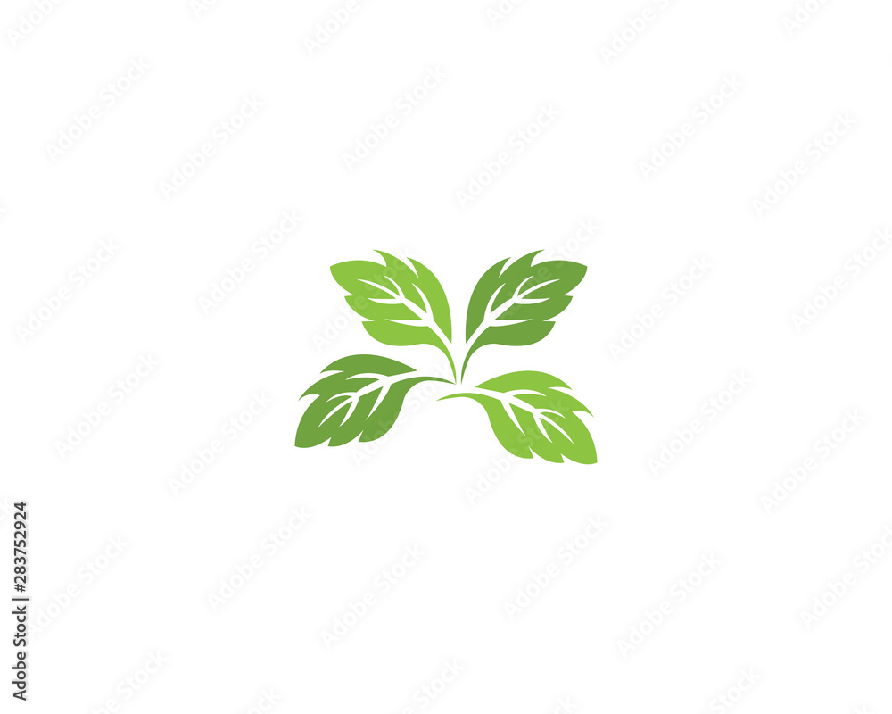 Vector leaves green nature logo template symbol Vector leaves green nature logo template symbol