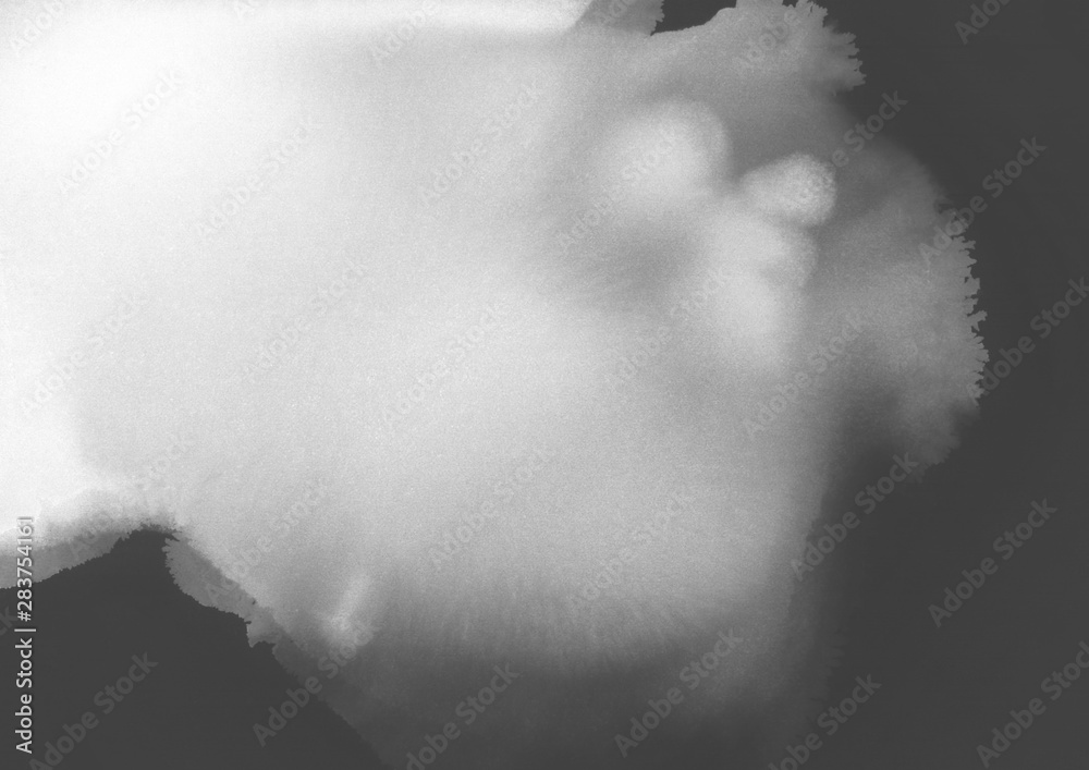 Obraz premium Hand painted white alcohol ink background. Abstract delicate gray texture. Contemporary wallpaper.