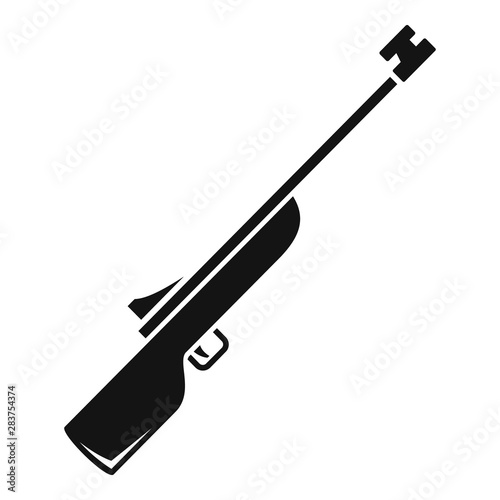 Biathlon rifle icon. Simple illustration of biathlon rifle vector icon for web design isolated on white background