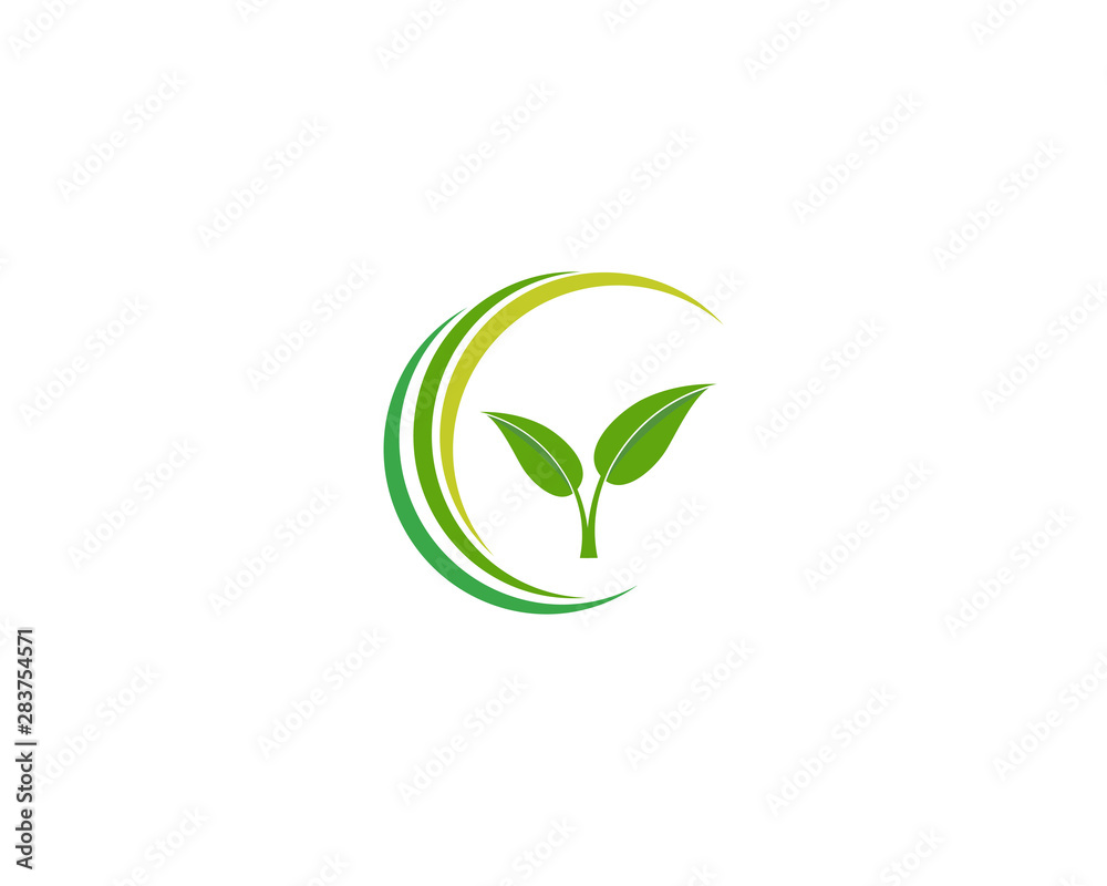 Green leaf ecology nature element vector icon Green leaf ecology nature element vector icon