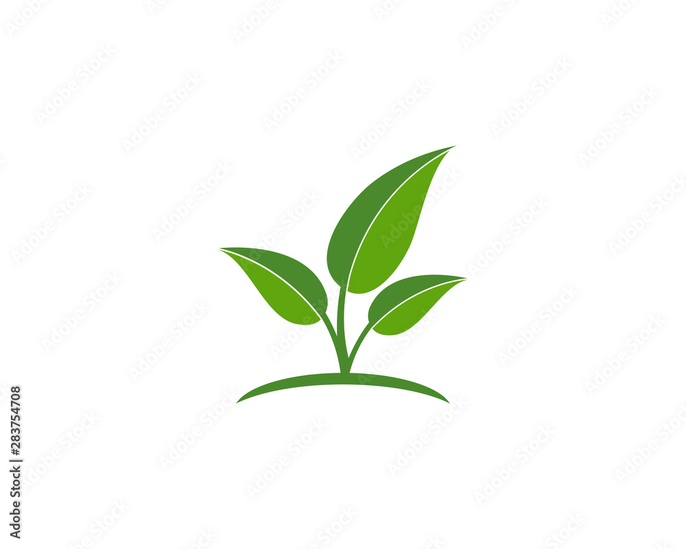 Green leaf ecology nature element vector icon Green leaf ecology nature element vector icon