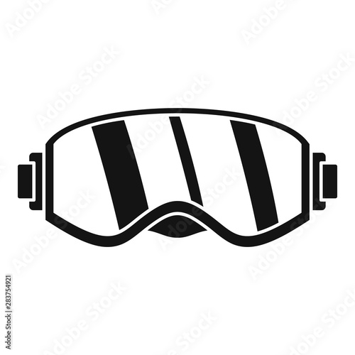 Ski glasses icon. Simple illustration of ski glasses vector icon for web design isolated on white background