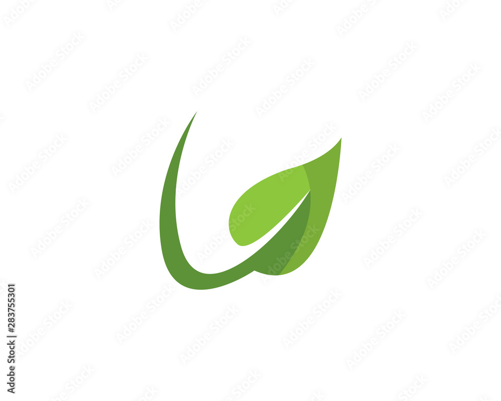 Green leaf ecology nature element vector icon Green leaf ecology nature element vector icon