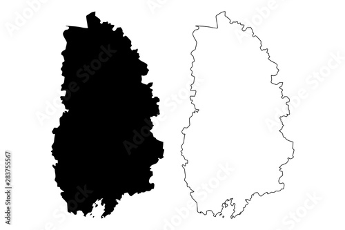 Orebro County (Counties of Sweden, Kingdom of Sweden) map vector illustration, scribble sketch Örebro map