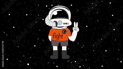 A boy vector to be an antronaut in an astronaut’s helmet with space background, dream concept, infographic banner, header website, easy to adjust color