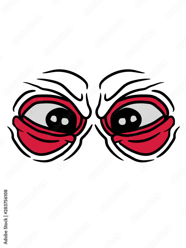 Obraz premium 2 große riesige augen paar horror halloween gruselig monster comic cartoon clipart design glubscher angucken sehen betrachten blick starren