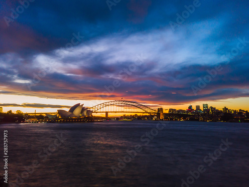 Spectacular View of Sydney Opera House During Sun Set