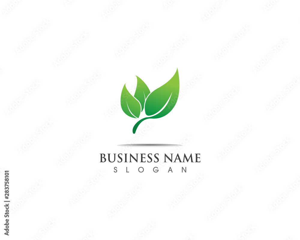 Green leaf ecology nature element vector icon Green leaf ecology nature element vector icon