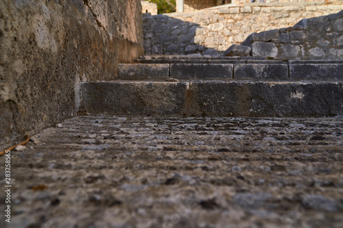 Stone stairway in a medieval city