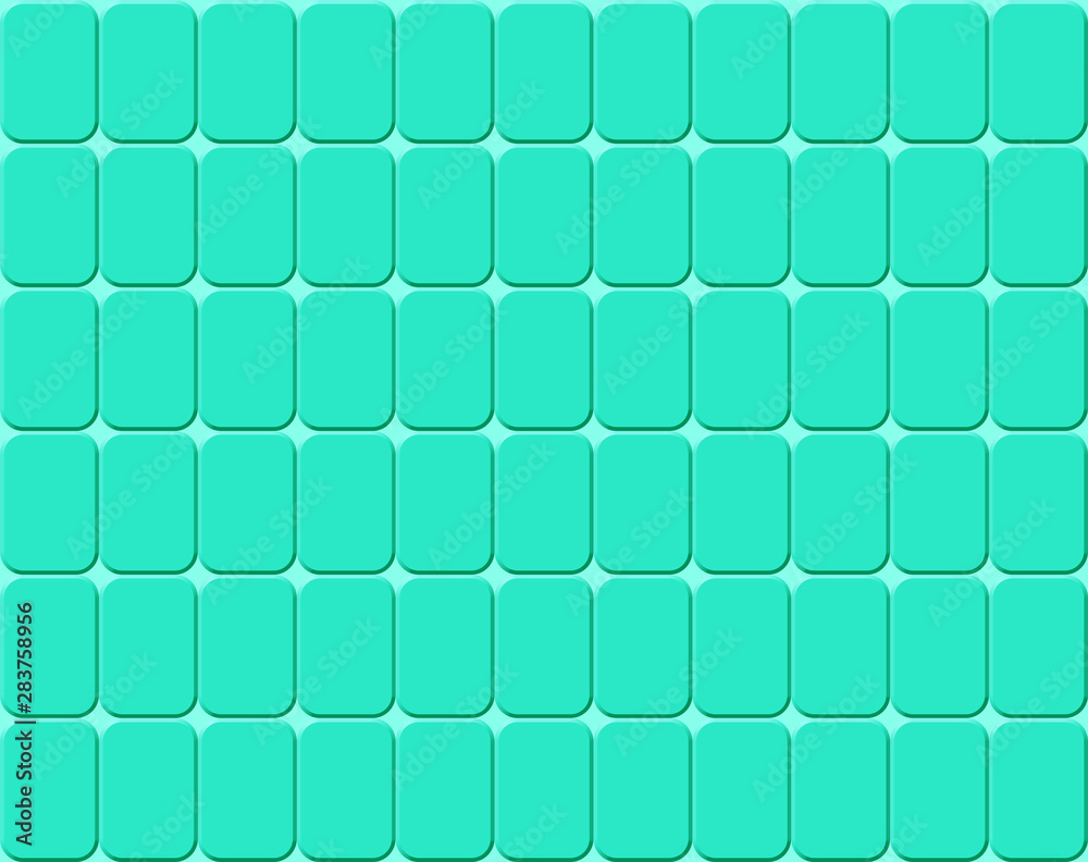 Regular turquoise background from rectangles on turquoise background.