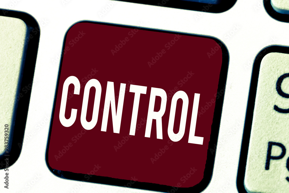 Text sign showing Control. Conceptual photo Power to influence direct behavior actions course of events. Text sign showing Control. Conceptual photo Power to influence direct behavior actions course of events.