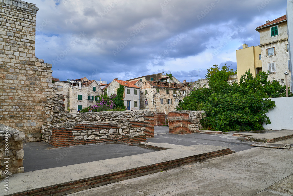 Streets of Split city. Croatia