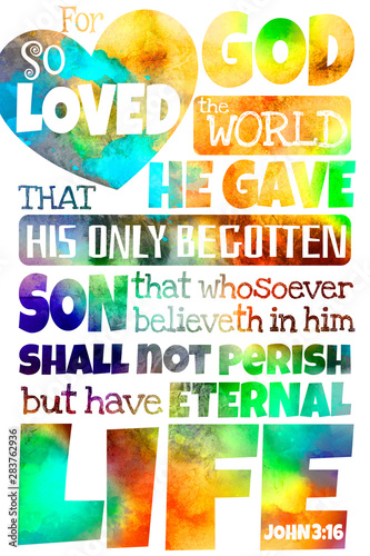 For God so loved the world (John 3:16) King James Version photo