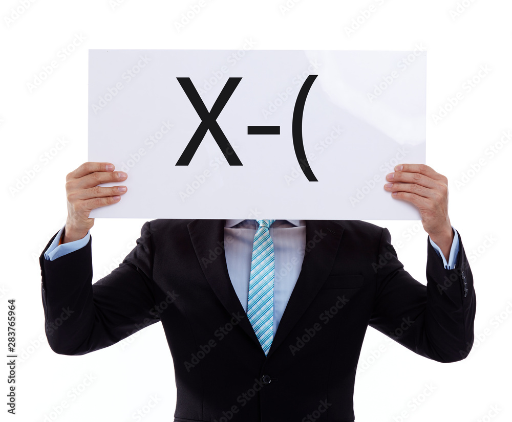 Portrait of a funny angry businessman Portrait of a funny angry businessman