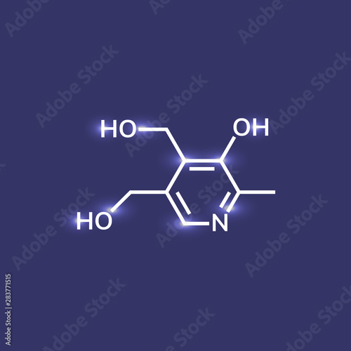 Pyrodoxine or vitamin B6 chemical formula