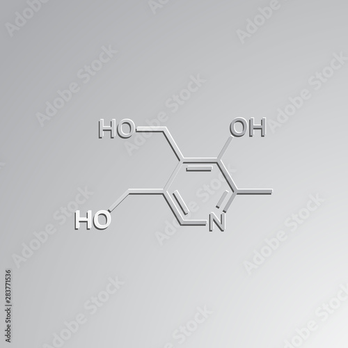 Pyrodoxine or vitamin B6 chemical formula