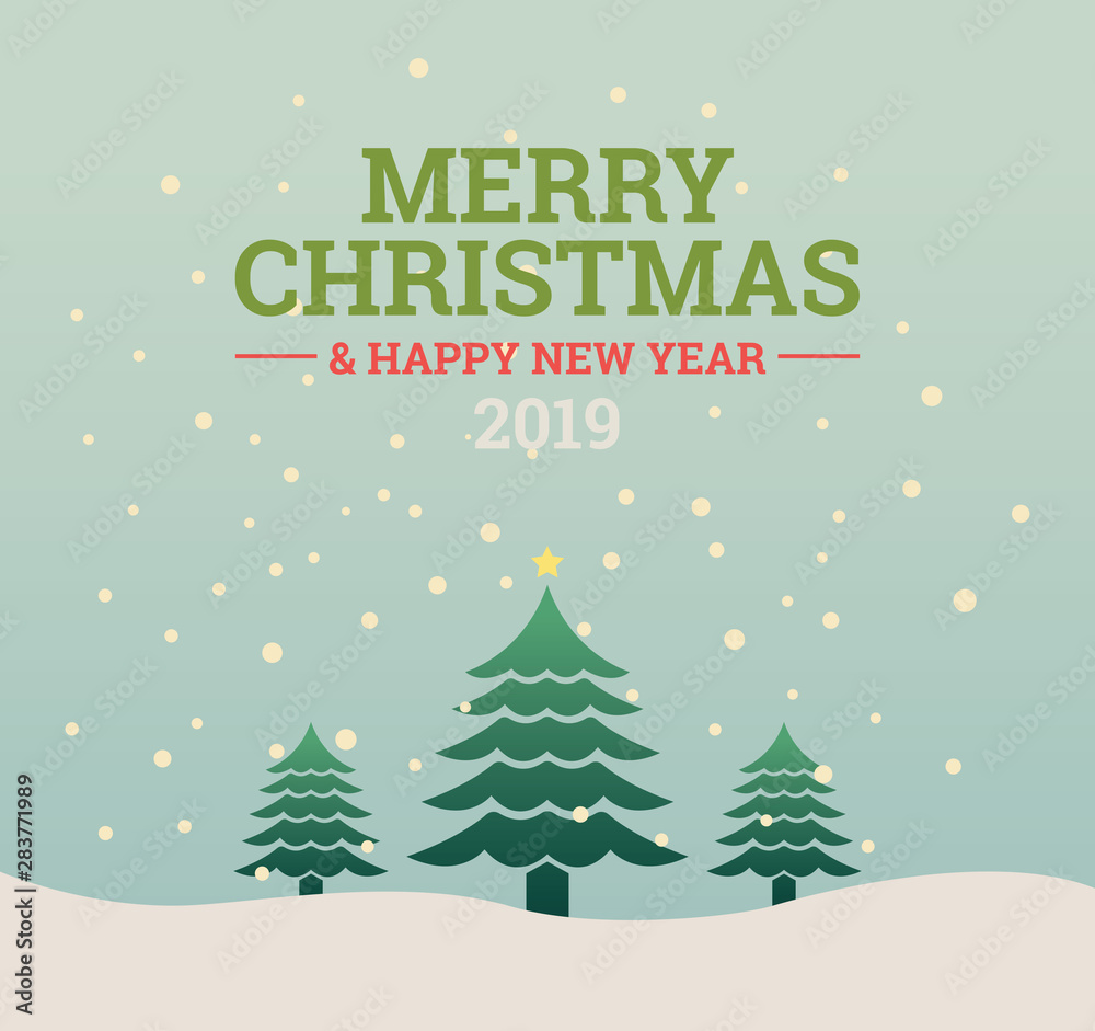Fototapeta premium Merry christmas landscape