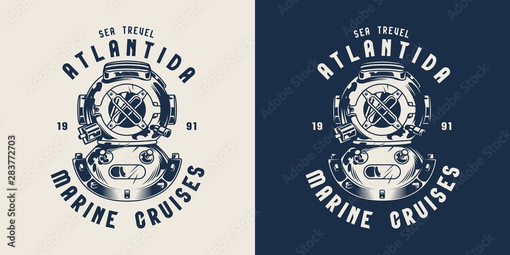 Naklejka premium Vintage nautical emblem