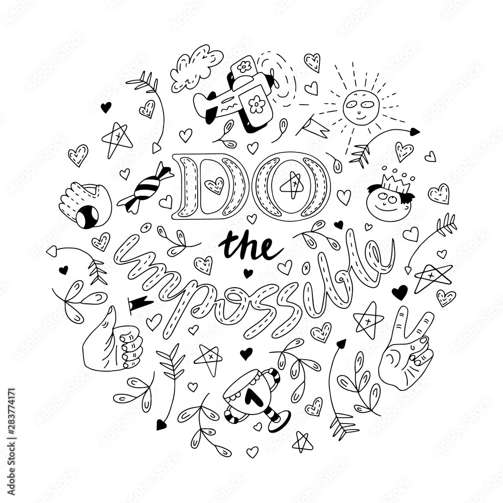 Do the Impossible lettering doodle Do the Impossible lettering doodle