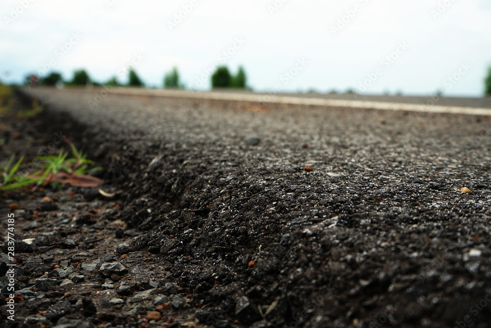 Road traffic paint White on the asphalt surface Road traffic paint White on the asphalt surface