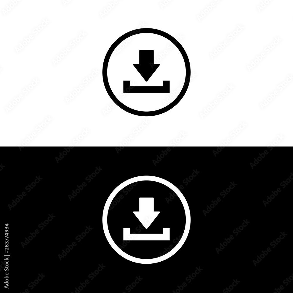 Download vector icon, download symbol vector for web Download vector icon, download symbol vector for web