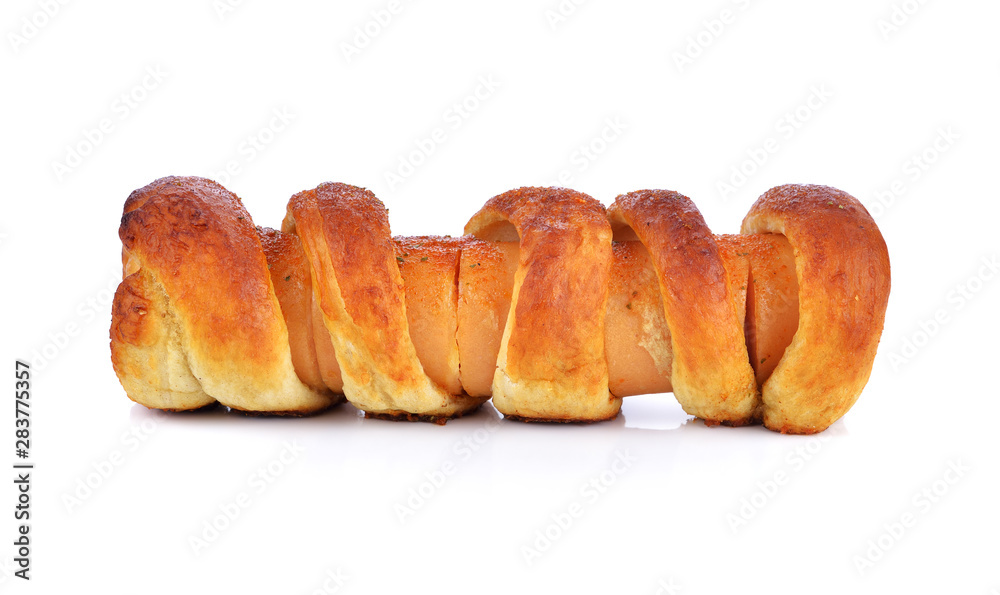 Hot dog on the white background