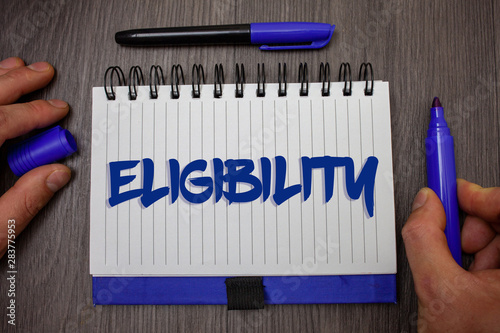 Canvas-taulu Word writing text Eligibility