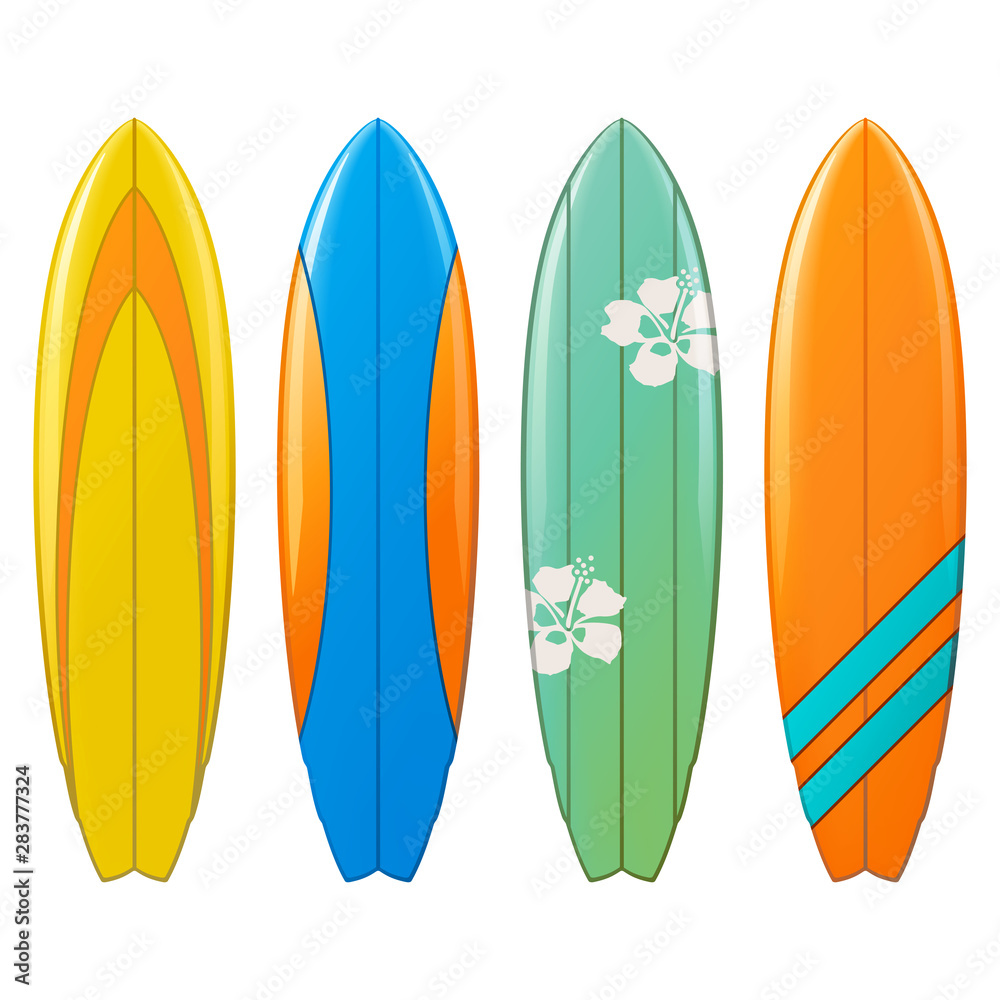 Vector Surfboard Icons Vector Surfboard Icons