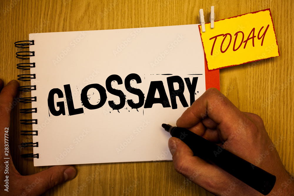 Handwriting text writing Glossary. Concept meaning Alphabetical list of terms with meanings Vocabulary Descriptions Man hold holding black marker notebook clothespin today wooden table Handwriting text writing Glossary. Concept meaning Alphabetical list of terms with meanings Vocabulary Descriptions Man hold holding black marker notebook clothespin today wooden table