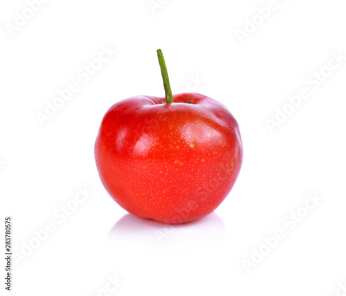 Barbados cherry isolated on white.