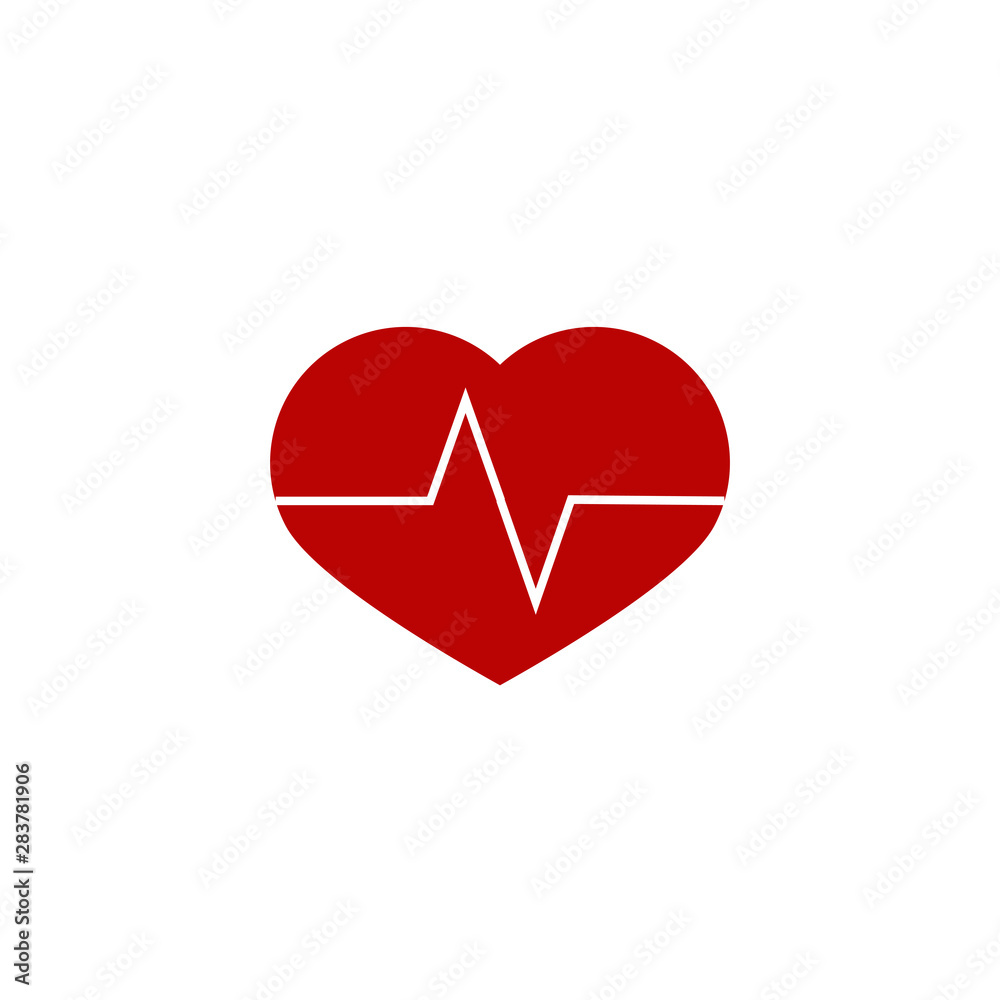 Heartbeat / heart beat pulse flat vector icon for medical apps and websites Heartbeat / heart beat pulse flat vector icon for medical apps and websites