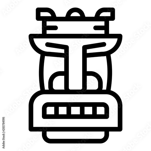 Idol head icon. Outline idol head vector icon for web design isolated on white background