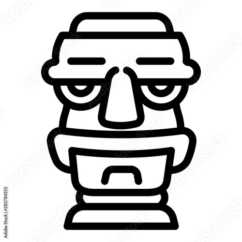 Antique idol icon. Outline antique idol vector icon for web design isolated on white background