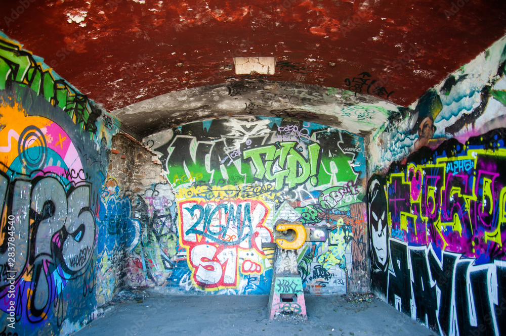 Fototapeta premium Blockhouse na plaży Courance w Saint Nazaire