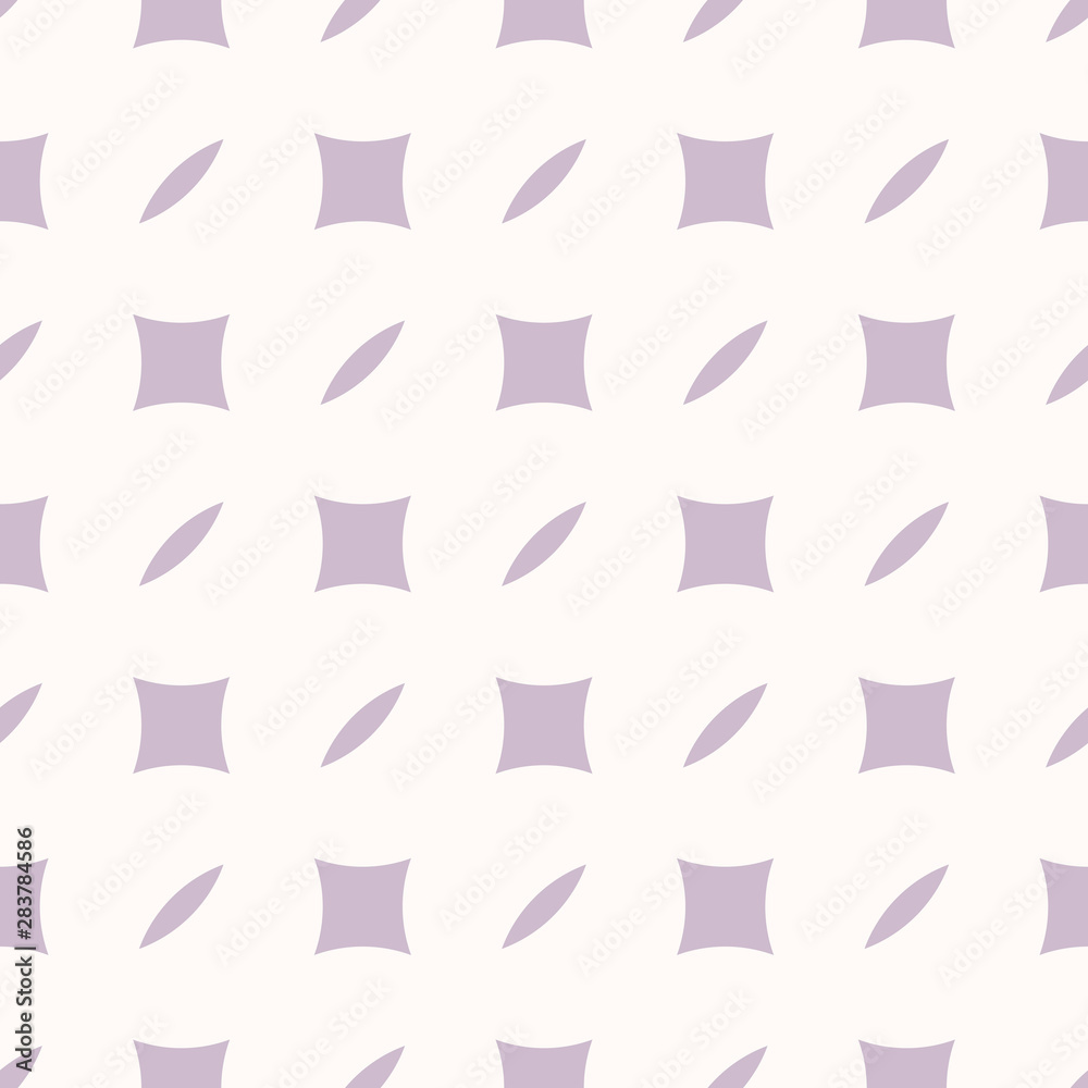 Vector geometric seamless pattern. Simple abstract texture. Lilac and white
