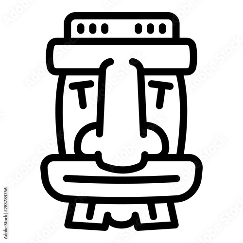 Tiki wood idol icon. Outline tiki wood idol vector icon for web design isolated on white background