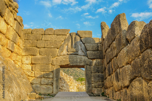 the lions door of ancient Mycena