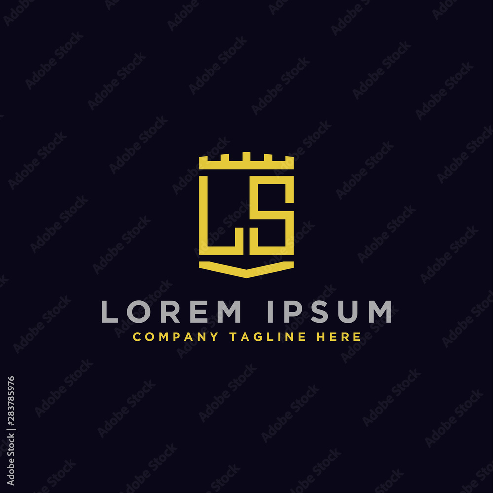 Fototapeta premium Inspiring logo design for companies from the initial letters LS logo icon. -Vectors