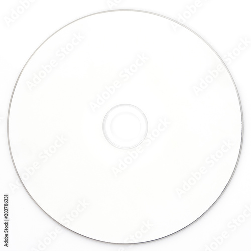 Blank white DVD CD