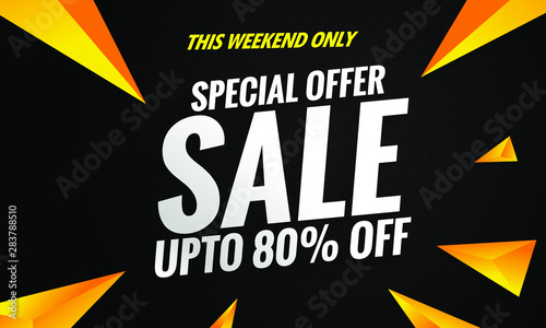 sale banner background black.Vector super sale Promotion