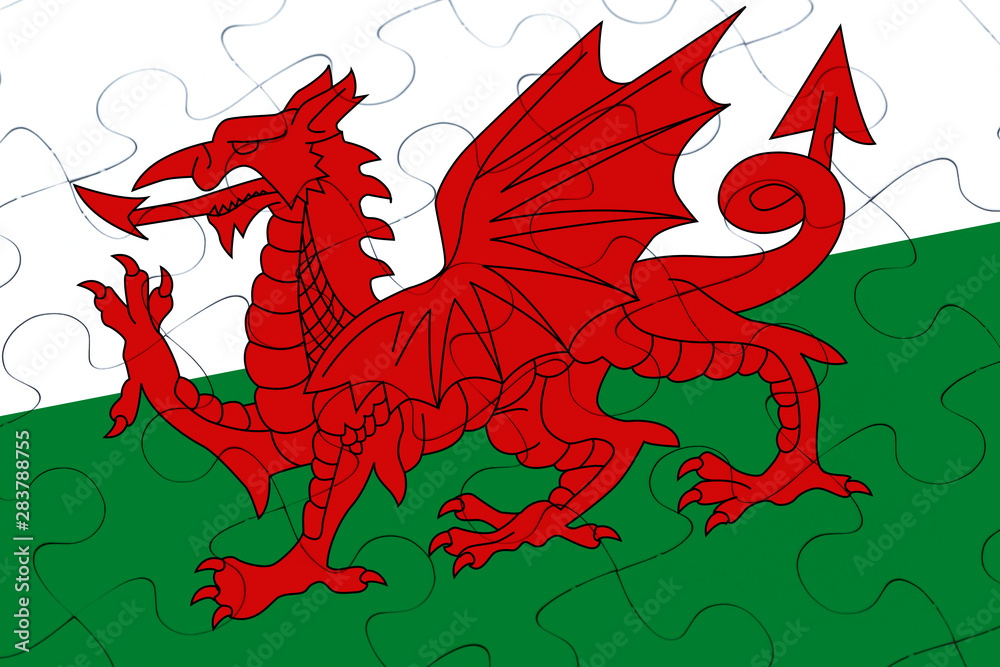 Wales flag jigsaw puzzle Wales flag jigsaw puzzle