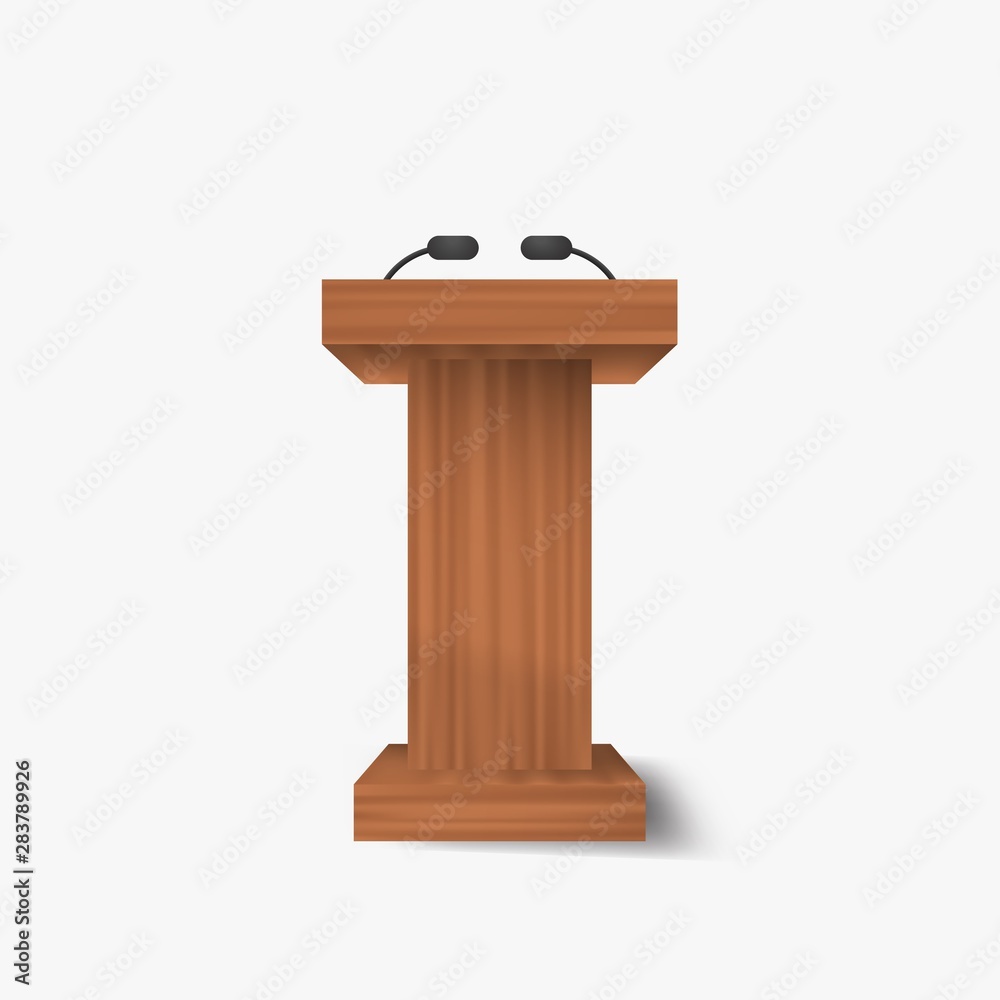 Speech vector podium . Speech vector podium .