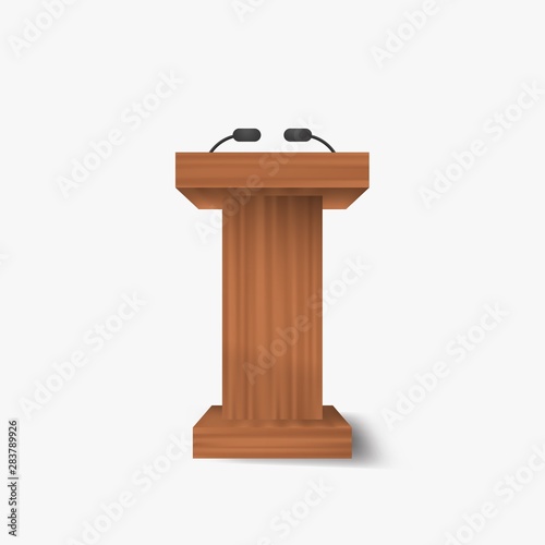 Speech vector podium . 