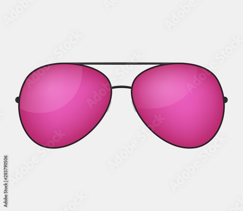 Pink vector glasses .