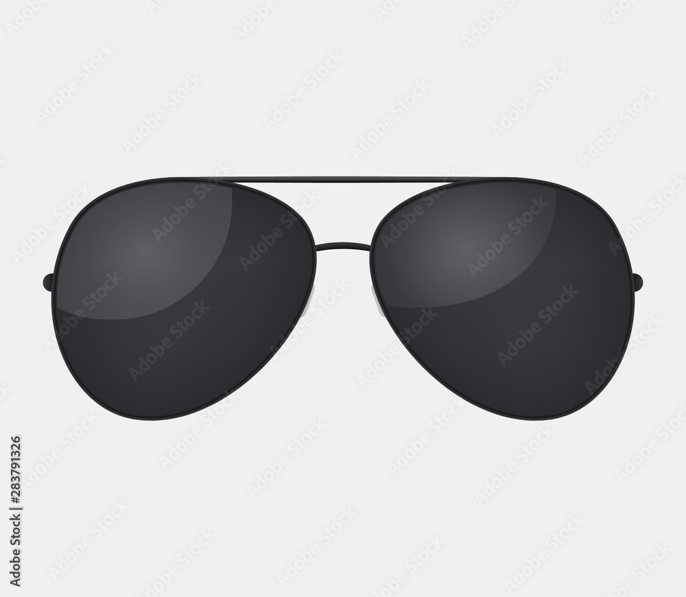 Aviator police isolated sunglasses . Stock Vector | Adobe Stock